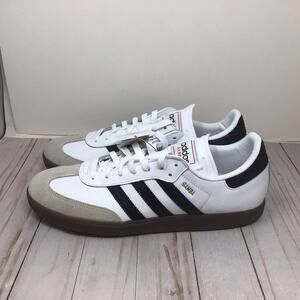 adidas Samba Unisex Indoor Soccer Sneakers White Black Red Size 11M 12W Shoe